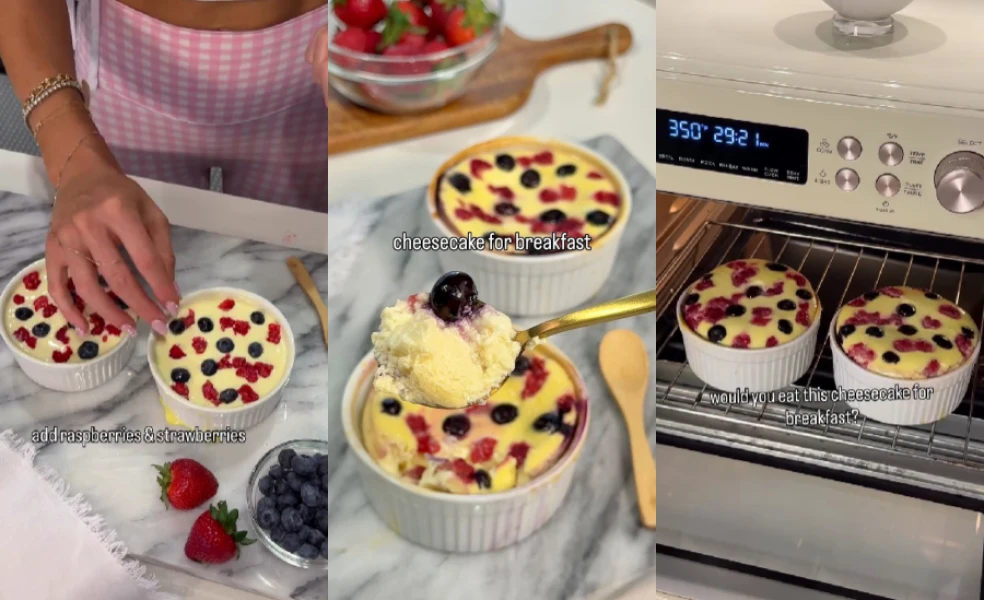 raňajkový proteínový cheesecake