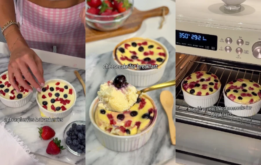 raňajkový proteínový cheesecake