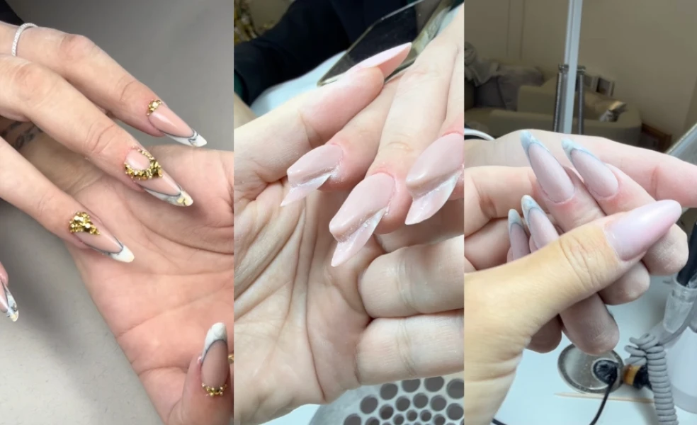 luxusná manikúra so zlatom
