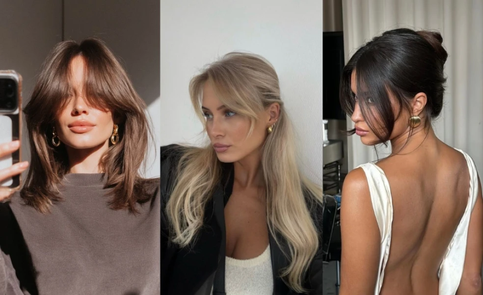 ako stylovať curtain bangs