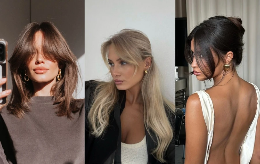 ako stylovať curtain bangs