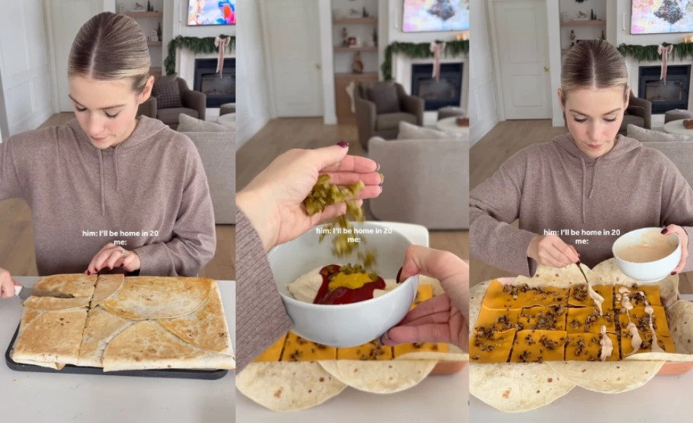 quesadilla na plechu s mletým mäsom