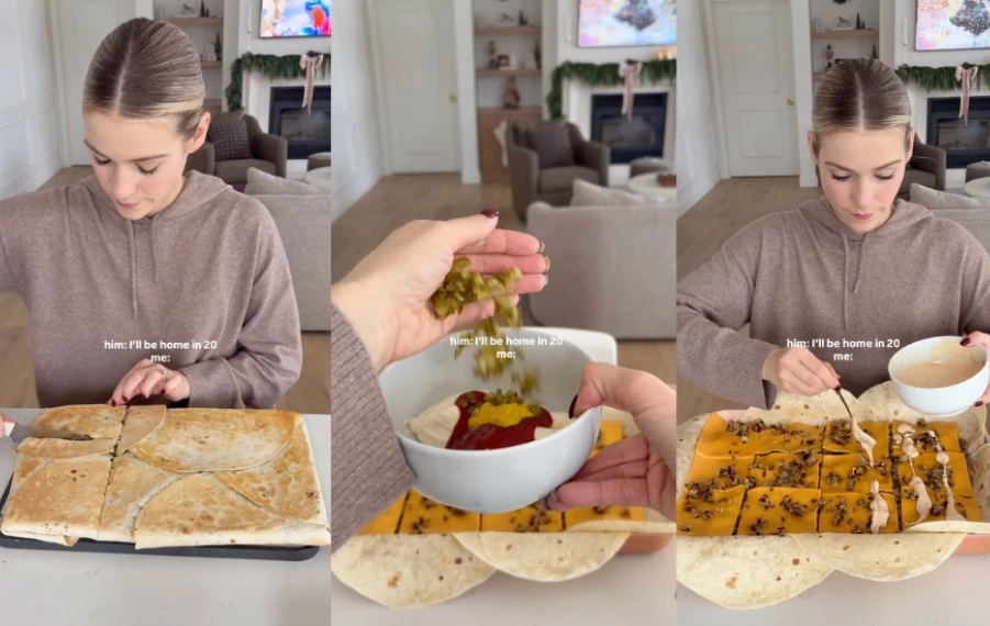 quesadilla na plechu s mletým mäsom