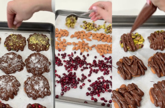 Domáci čokoládový snack s granátovým jablkom alebo orieškami – zaženie chuť na sladké