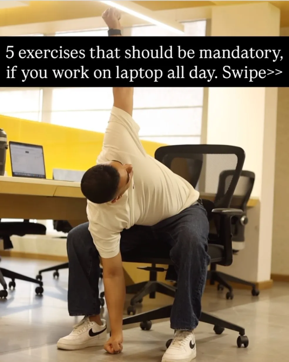 cviky na chrbát v kancelárii