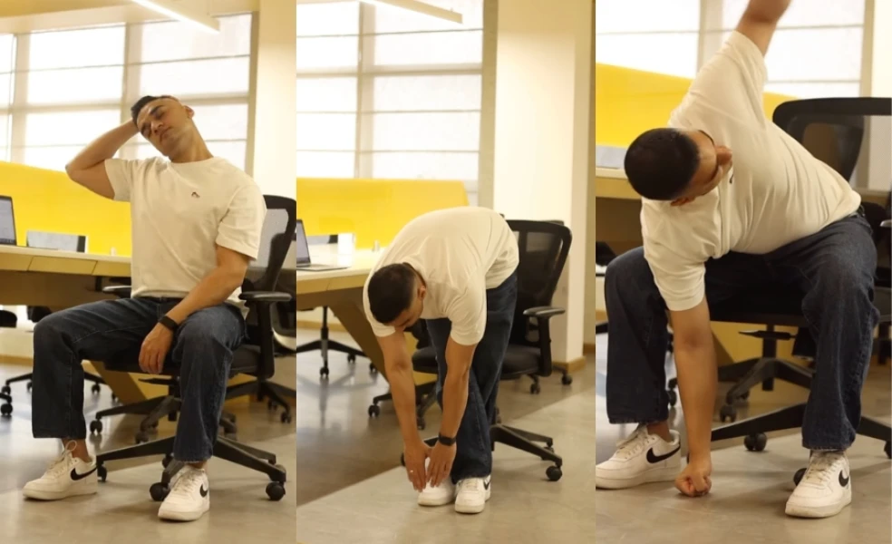 cviky pri sedavej práci