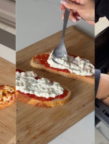 Pizza toast s cottage cheese: Rýchly recept plný bielkovín