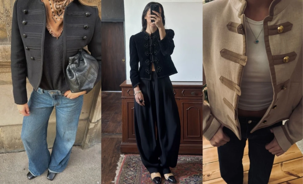 Vojenská bundička v štýle Napoleona trend 2026