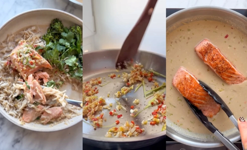 losos v kokosovom mlieku s limetkou recept