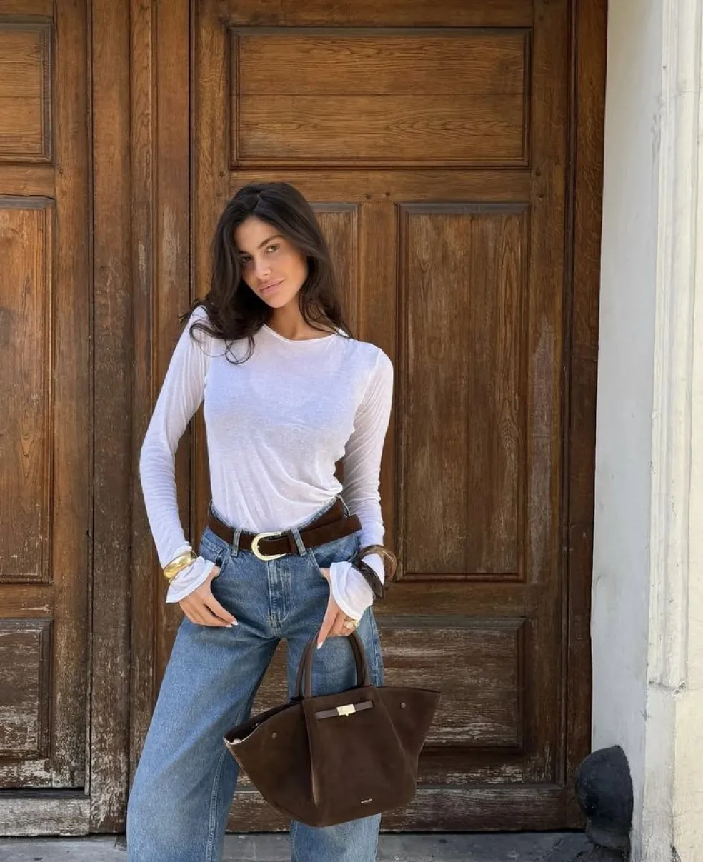 džínsy s vysokým pásom