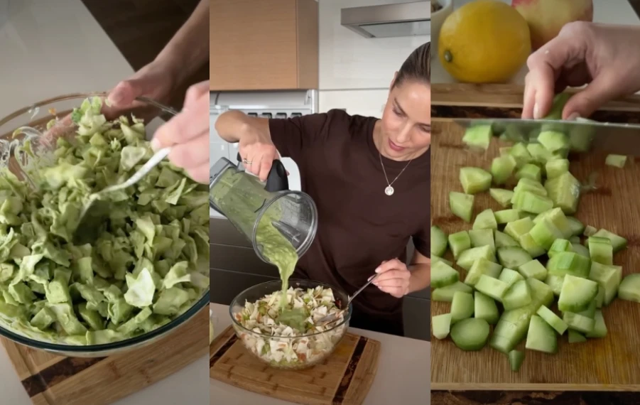 zdravý šalát s kapustou