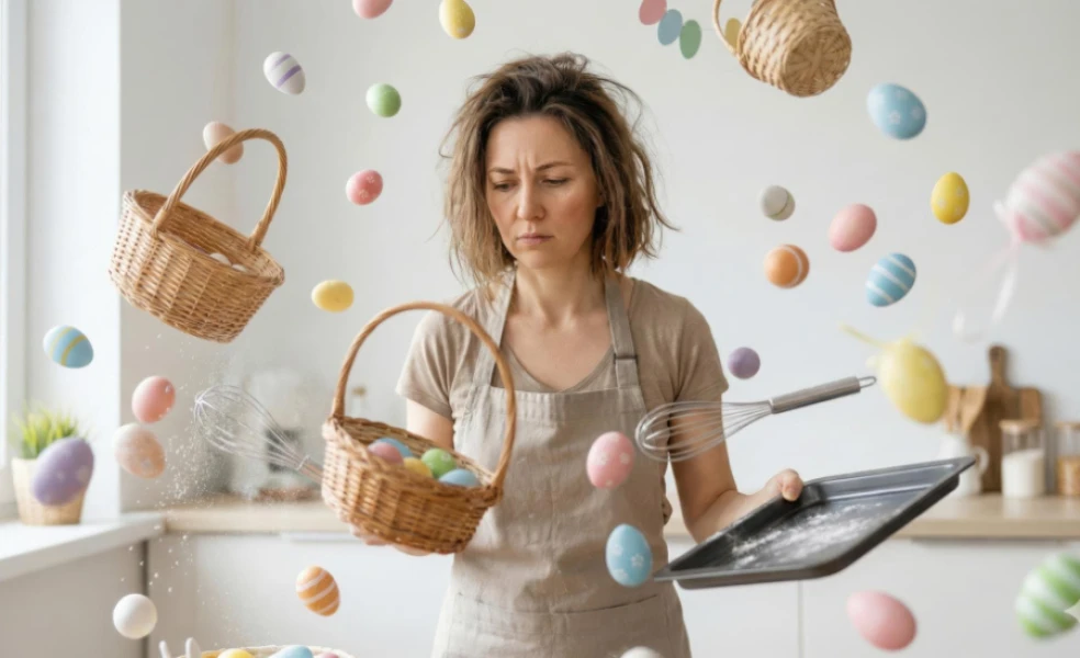 veľká noc bez stresu prípravy domácnosť žena oddych