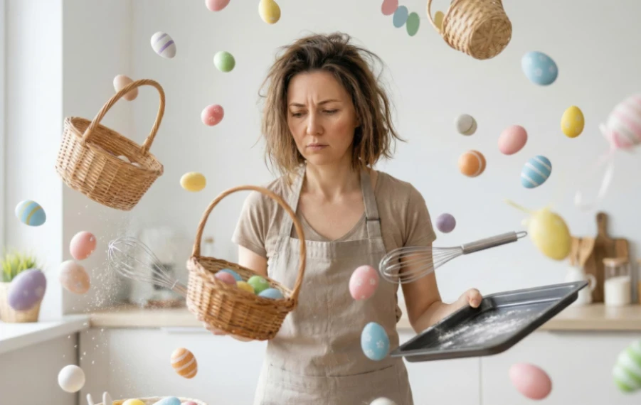 veľká noc bez stresu prípravy domácnosť žena oddych