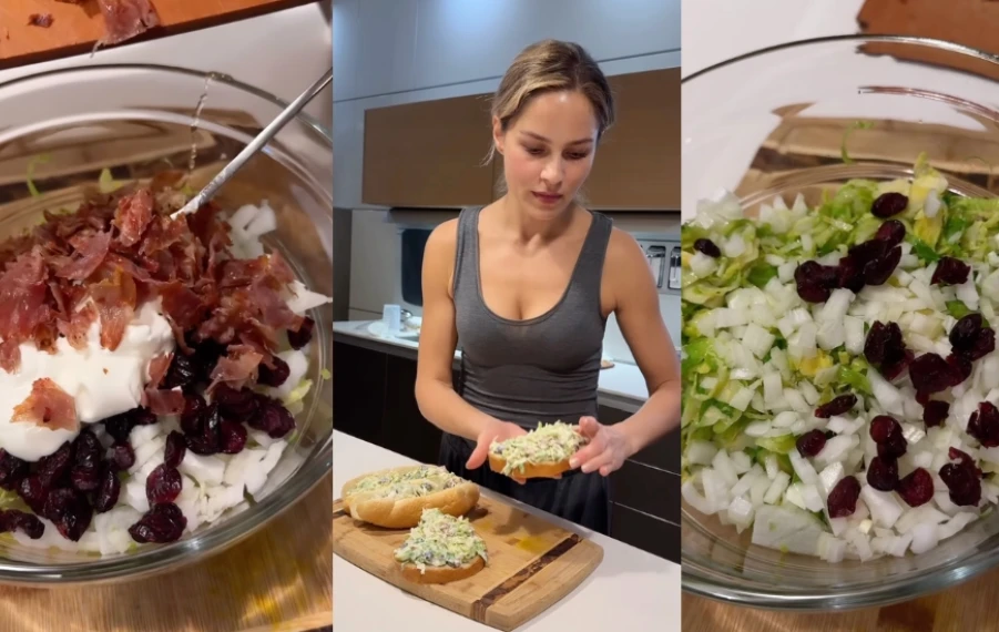 šalát z ružičkového kelu recept zdravý obed