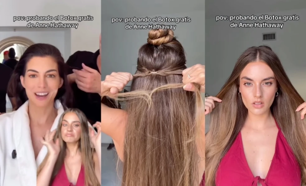 mini vrkoče hair lifting trik Anne Hathaway