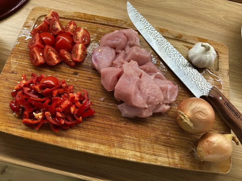 ingrediencie na morčací guláš