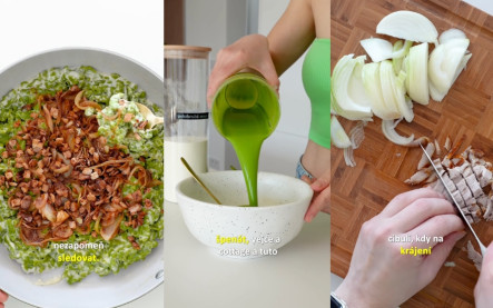 špenátové halušky s nivovou omáčkou recept fit jedlo