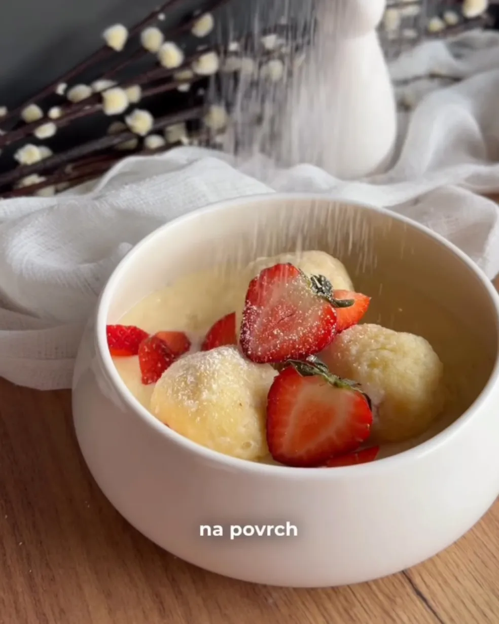 guľky s jahodami