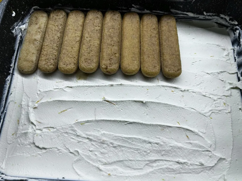 druhá vrstva tiramisu