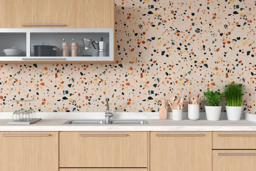 terrazzo v kuchyni
