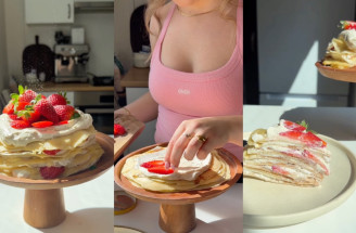 Palacinková torta s jahodami: Recept na jemný dezert bez pečenia