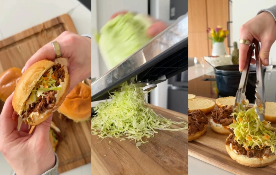 burger s trhaným hovädzím
