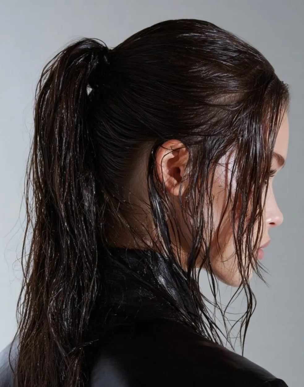 wet hair look