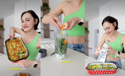 Zapekané cestoviny so špenátom a kuracím mäsom: Krémový fitness recept