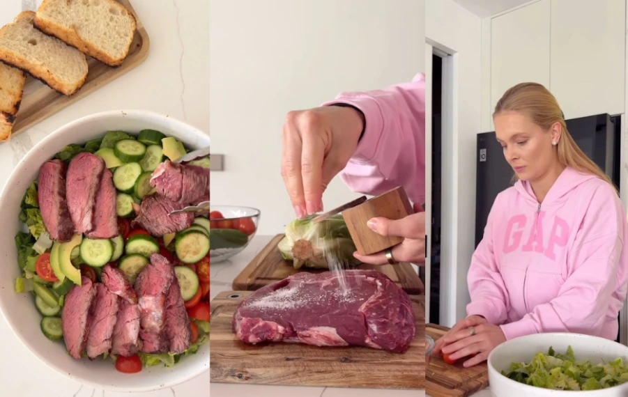 steakový šalát