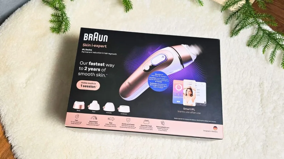 Braun Skin i·expert IPL7321 — bočný pohľad na IPL epilátor s hlavicou Smart 