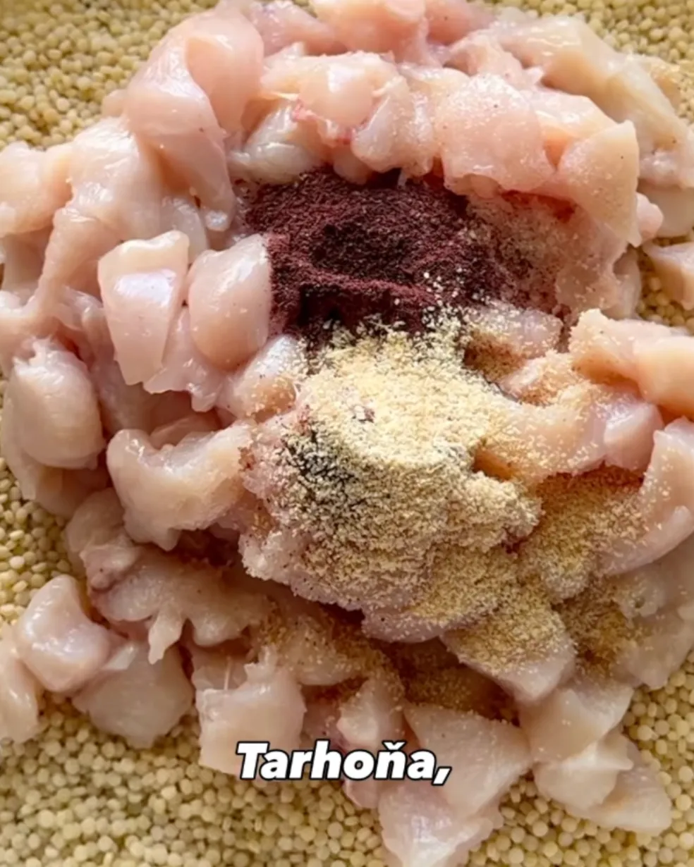 tarhoňa s kuracím mäsom