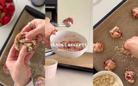 jahodové cookies recept