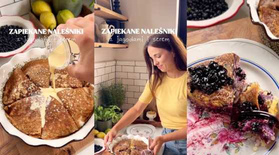 Zapekané palacinky s tvarohom a čučoriedkami: Krémový letný dezert s vanilkovým prelivom