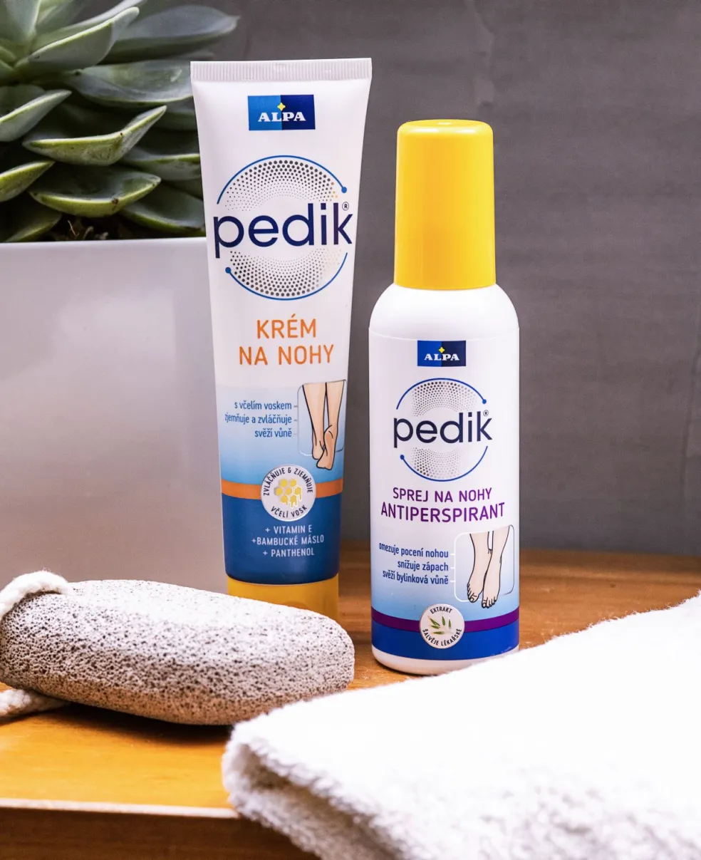 PEDIK antiperspirant na nohy a PEDIK krém na nohy alpa