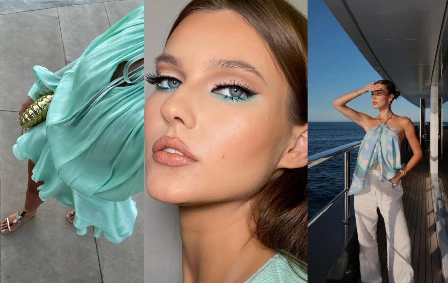Tiffany Blue módny trend leta 2026.