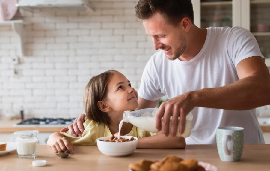 almond Dad a rozhovor otca s dcérou o jedle a sebavedomí