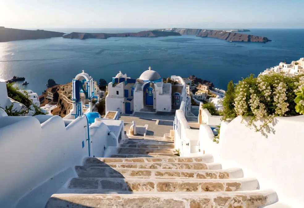 romantický honeymoon na Santorini