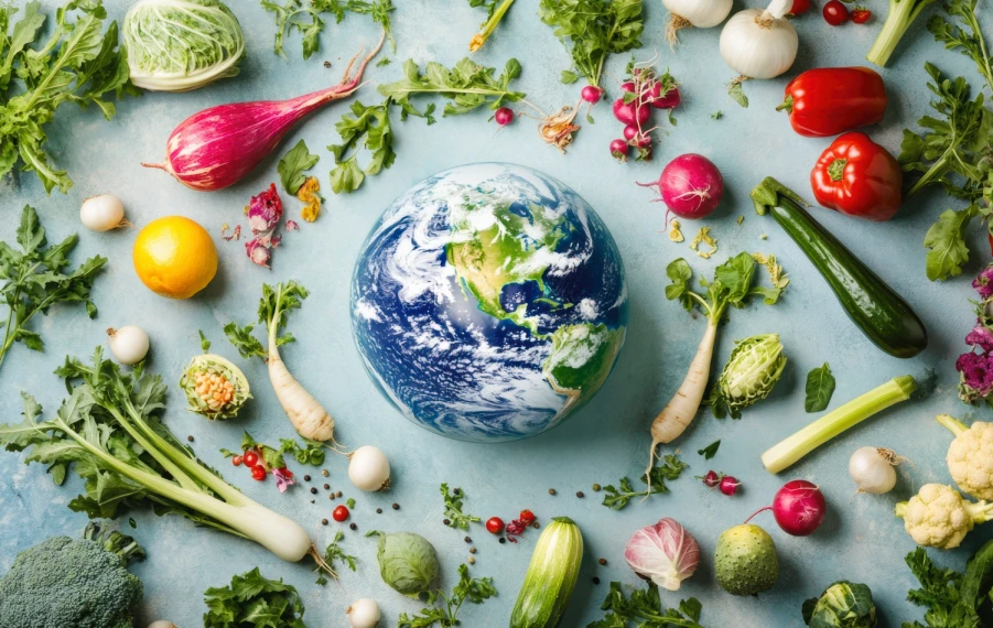 Planetary Health Diet so zeleninou strukovinami a celozrnnými potravinami