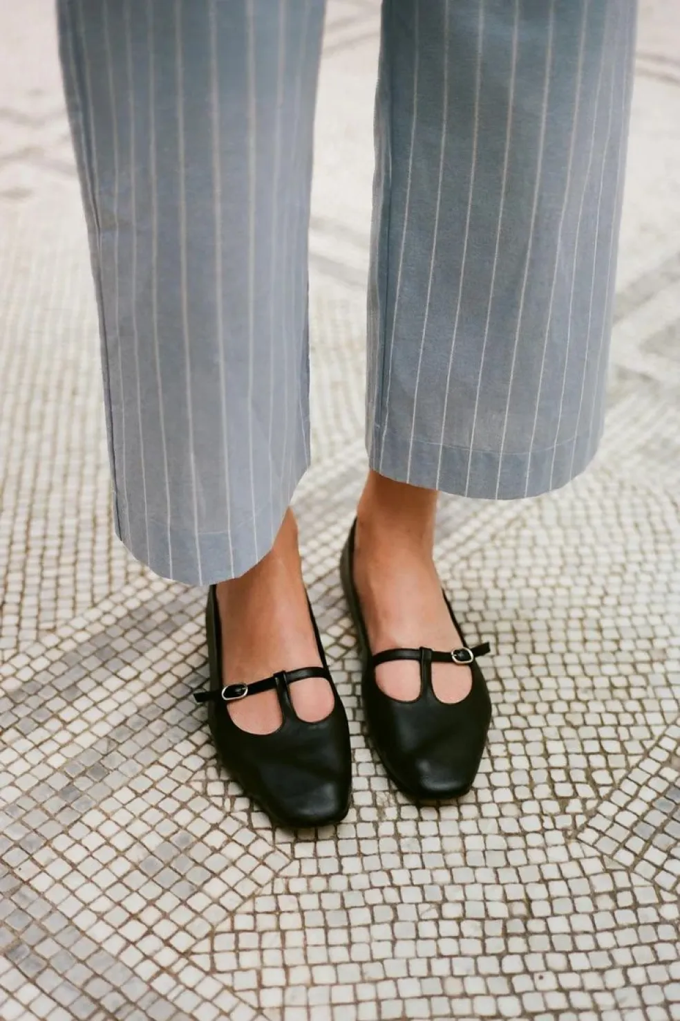 T-strap topánky v jesennom outfite