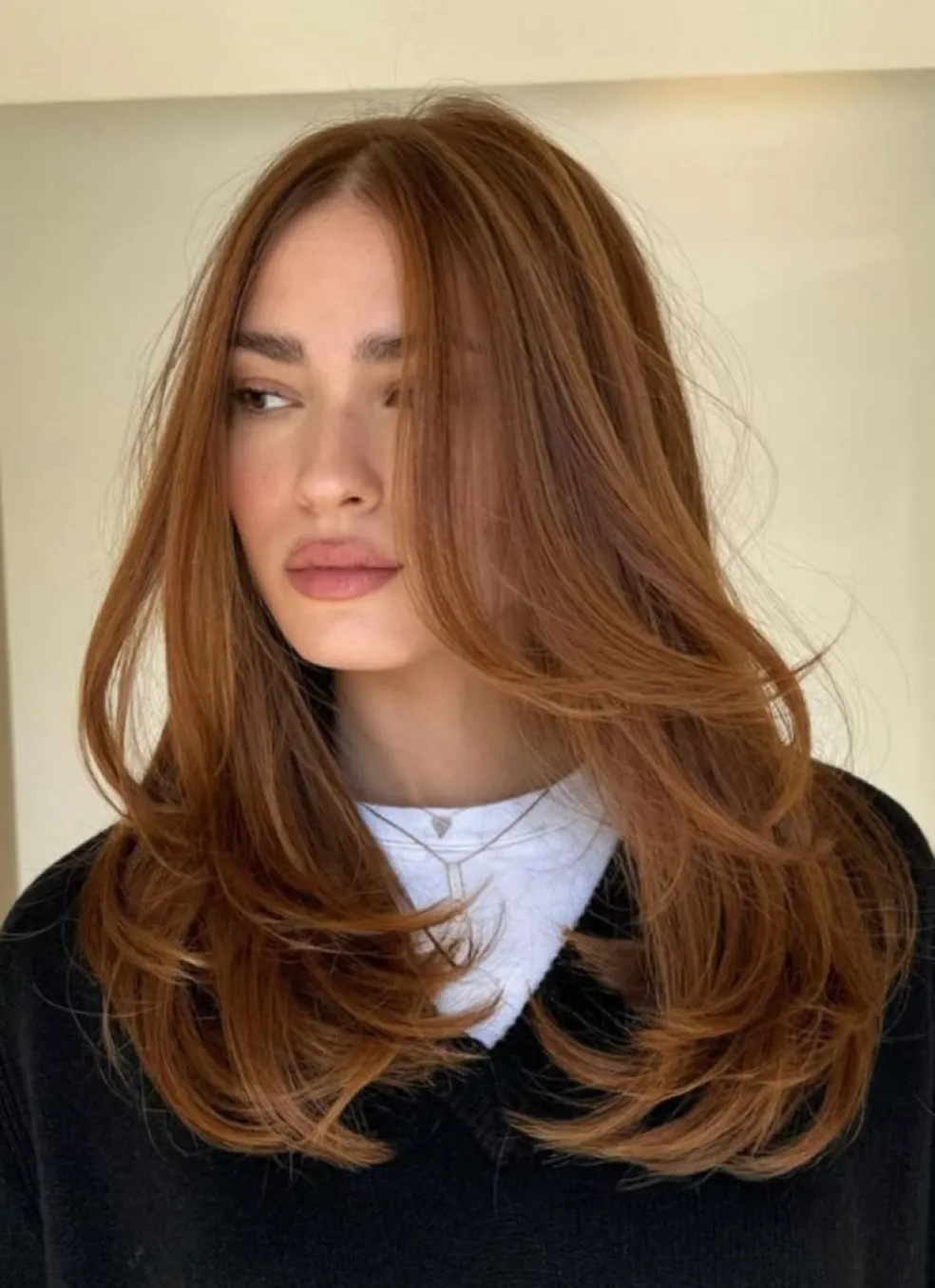 cinnamon copper hair s jemnými medenými a hnedými tónmi