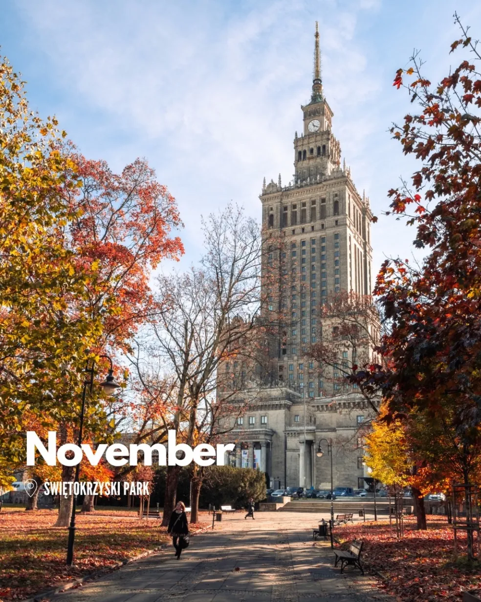 Palác kultúry a vedy v modernej panoráme Varšavy