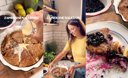 Zapekané palacinky s tvarohom a čučoriedkami: Krémový letný dezert s vanilkovým prelivom