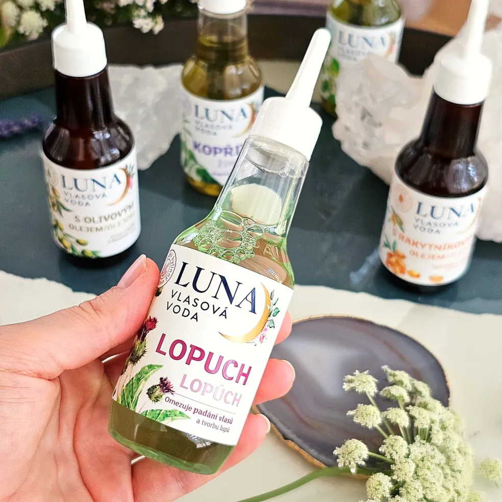 LUNA vlasová voda bylinná lopúchová