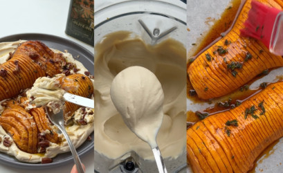 Hasselback tekvica s tofu & fazuľovou ricottou: Jednoduchý vegánsky recept, ktorý ohúri!